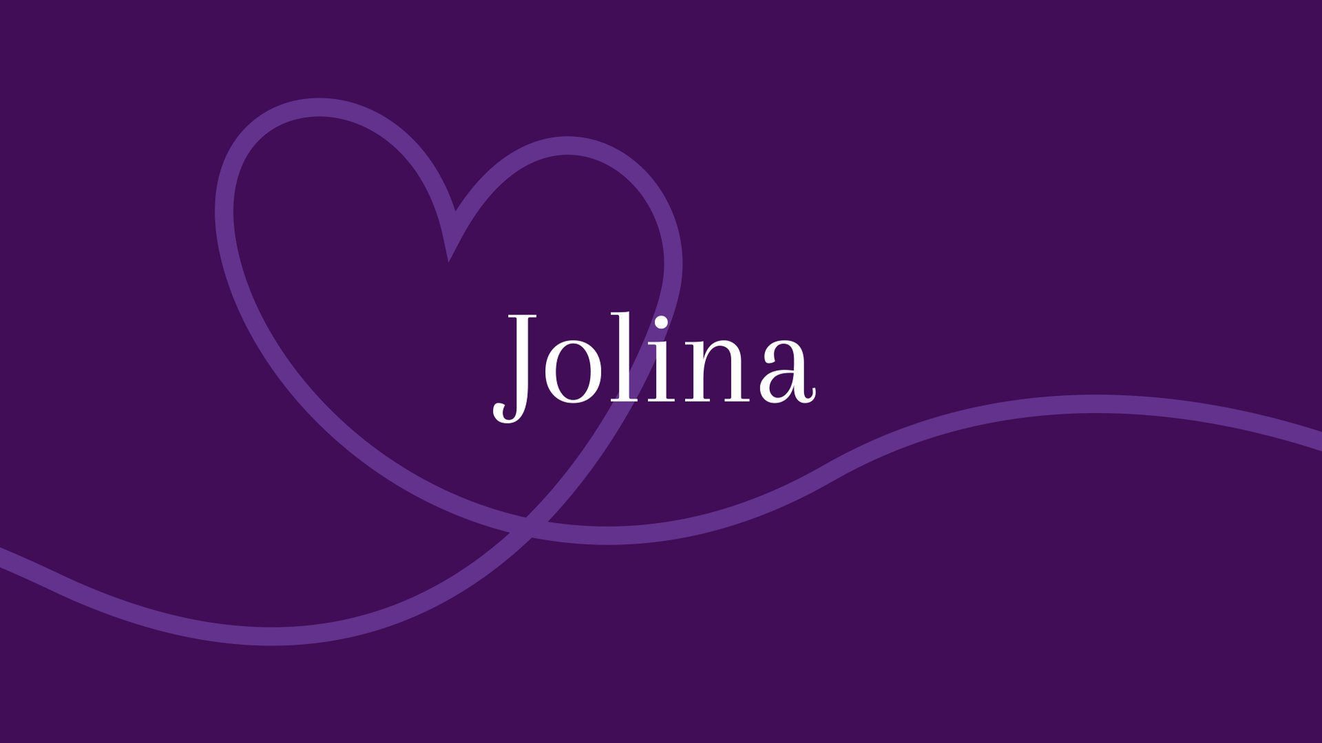 Jolina - Herkunft und Bedeutung des Vornamens