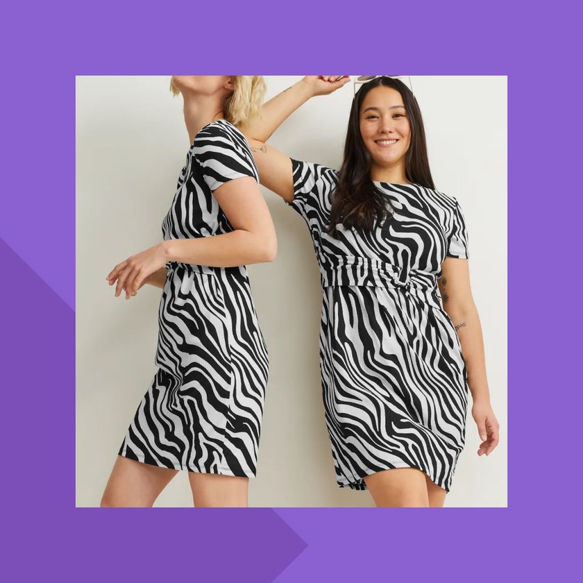 Kleid mit Zebra-Muster