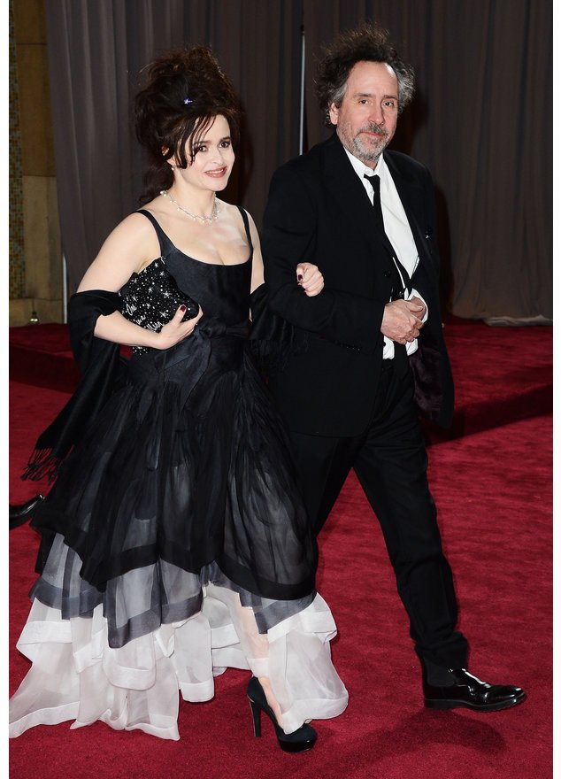 Tim Burton und Helena Bonham Carter sind glücklich