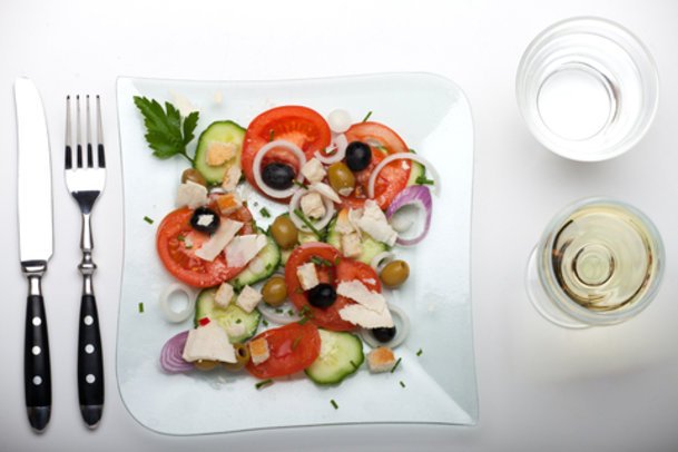 Salat nach griechischer Art Salat nach griechischer Art