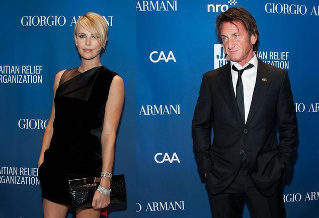 Charlize Theron und Sean Penn bei einer Benefizgala Charlize Theron und Sean Penn bei einer Benefizgala