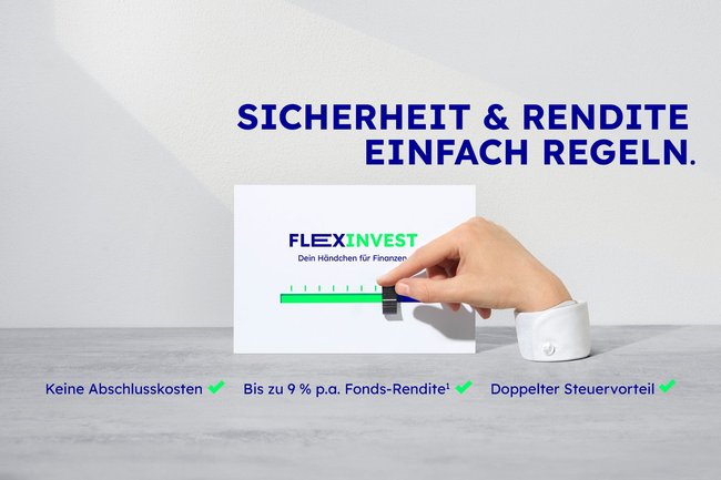 FlexInvest von CosmosDirekt punktet mit Flexibilität: Sicherer Sparplan mit praktischen Vorteilen.