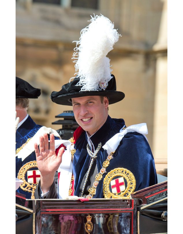 Prinz William mit Feder-Hut. Prinz William mit Feder-Hut.