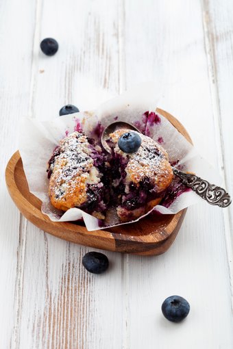 Vegane Heidelbeermuffins Vegane Heidelbeermuffins