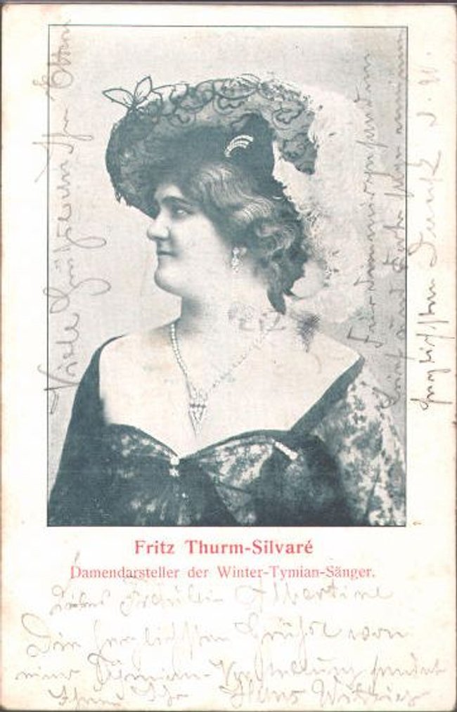 Damendarsteller Fritz Thurm-Silvaré Travestie