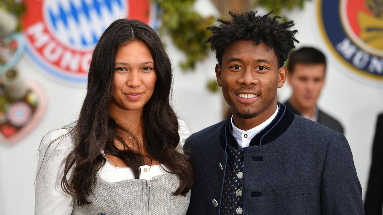 David Alaba und Shalimar Heppner beim traditionellen Oktoberfestbesuch in der Kaefer Schenke.