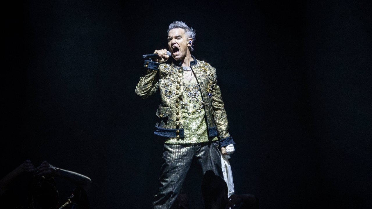 Robbie Williams beim Heartland Festival 2023 in Dänemark.