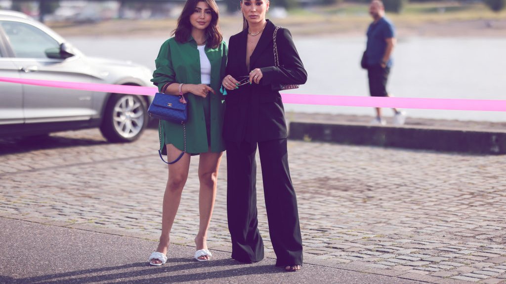 DUSSELDORF, GERMANY - JULY 23: Ayda Hadi and Betül attends the Riani Fashion Festival on July 23, 2022 in Dusseldorf, Germany. (Photo by Jeremy Moeller/Getty Images for Riani)