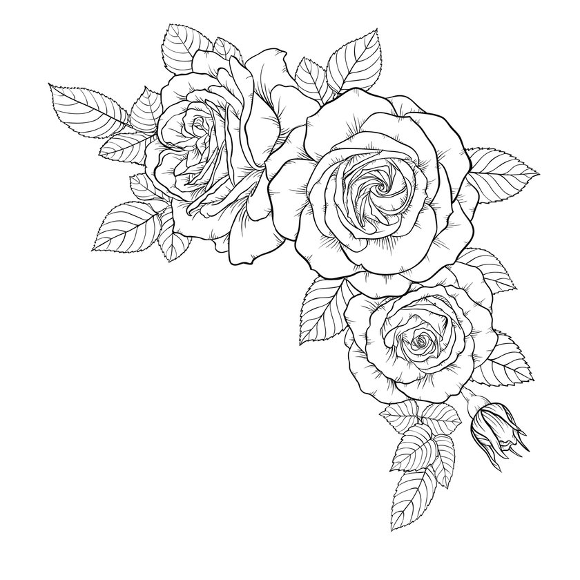 Blumen-Tattoo-Vorlage 10