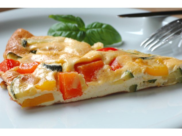 Gemüsetortilla servierfertig. Gemüsetortilla servierfertig.