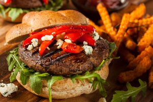 vegetariche Burger mit Portobello vegetariche Burger mit Portobello
