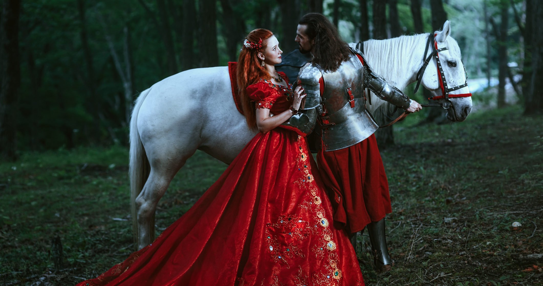 Ritter und seine Maid