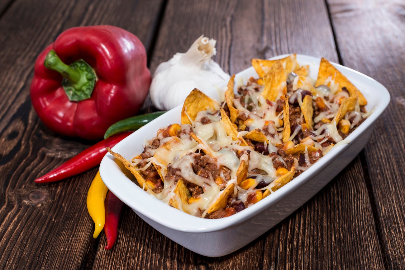 Nachos überbacken mit Käse Nachos überbacken mit Käse