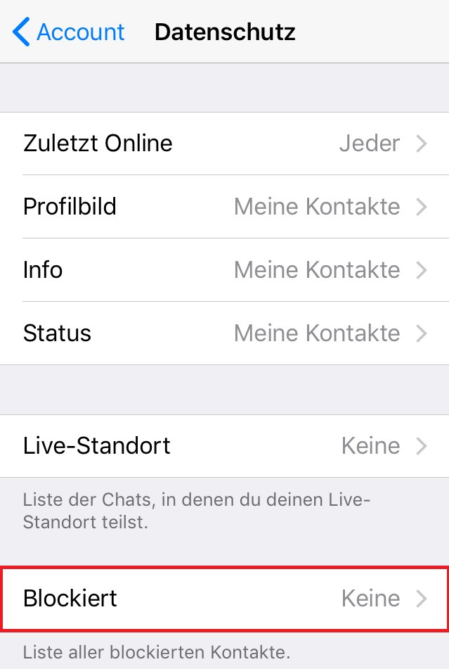 Wie kann man einen WhatsAppKontakt blockieren?