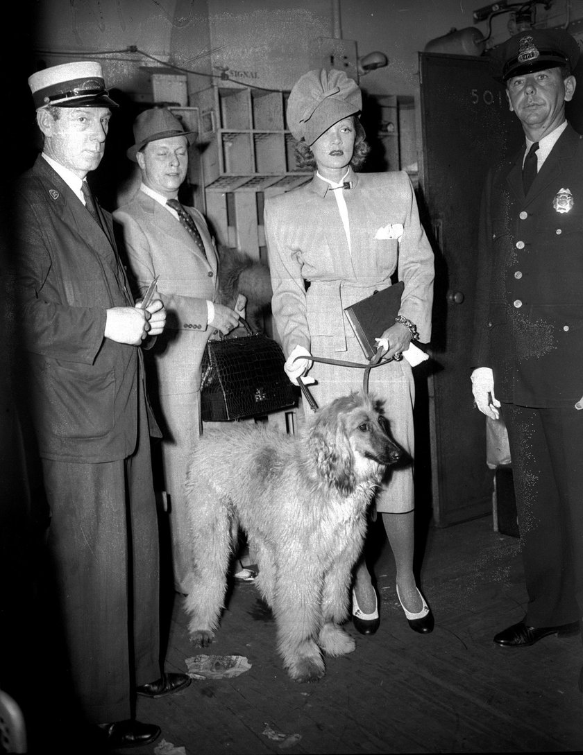UNITED STATES - JUNE 13:  Marlene Dietrich arriving in New York with husband Rudolph Sieber.,  (Photo by NY Daily News Archive via Getty Images)