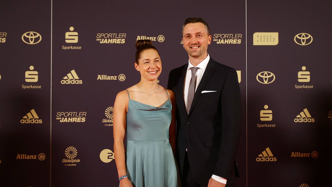 Gina Lückenkemper und Stefan Vogel beim „Athlete of the Year“ 2022.