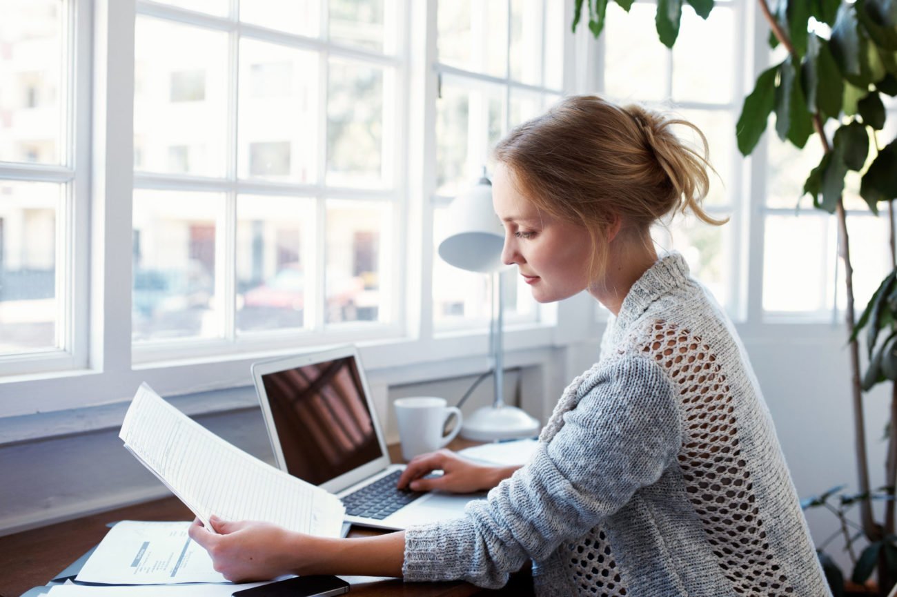 Frau im Home Office Frau im Home Office