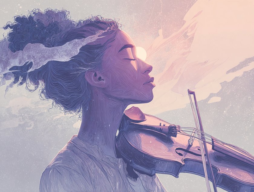 Frau spielt Geige