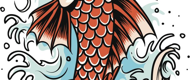 Koi-Tattoo Vorlage 1