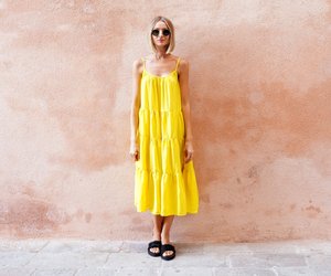 Mit dem „Zitronen“-Kleid von C&A wirst du zum Hingucker auf jeder Sommerparty