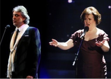 Susan Boyle soll ein Duett mit Andrea Bocelli singen Susan Boyle soll ein Duett mit Andrea Bocelli singen