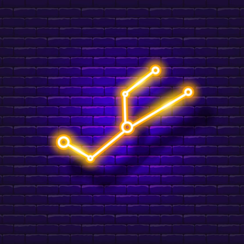 Taurus zodiac sign neon icon. Astrological zodiac signs glowing symbol