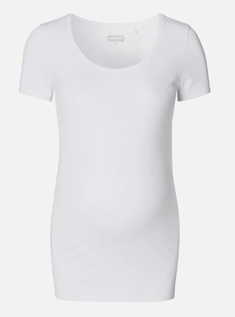 Weißes Basic-Shirt für Schwangere