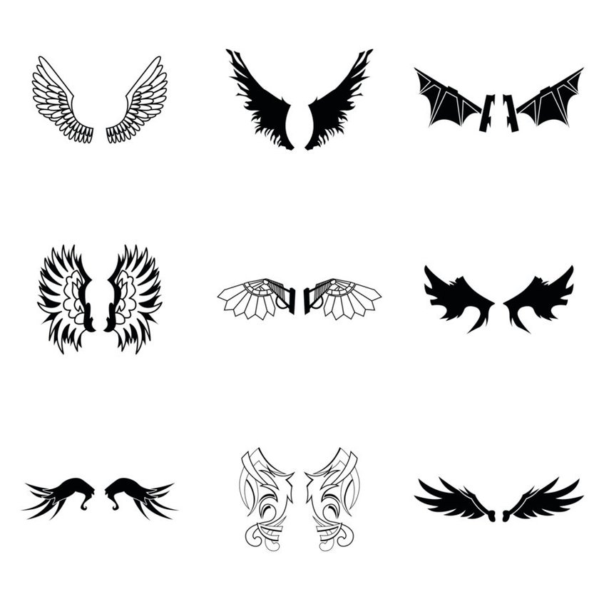 Flügel-Tattoo Vorlage 10