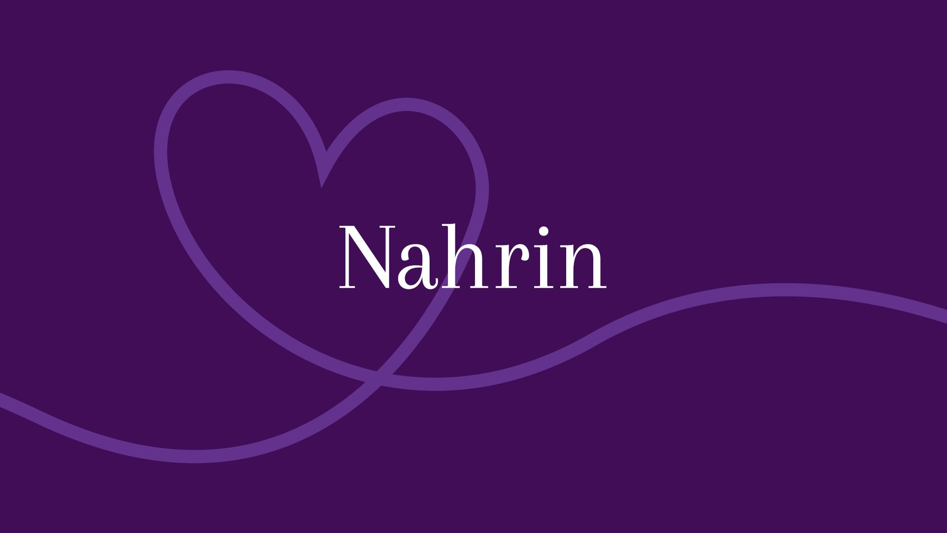 Nahrin - Herkunft und Bedeutung des Vornamens