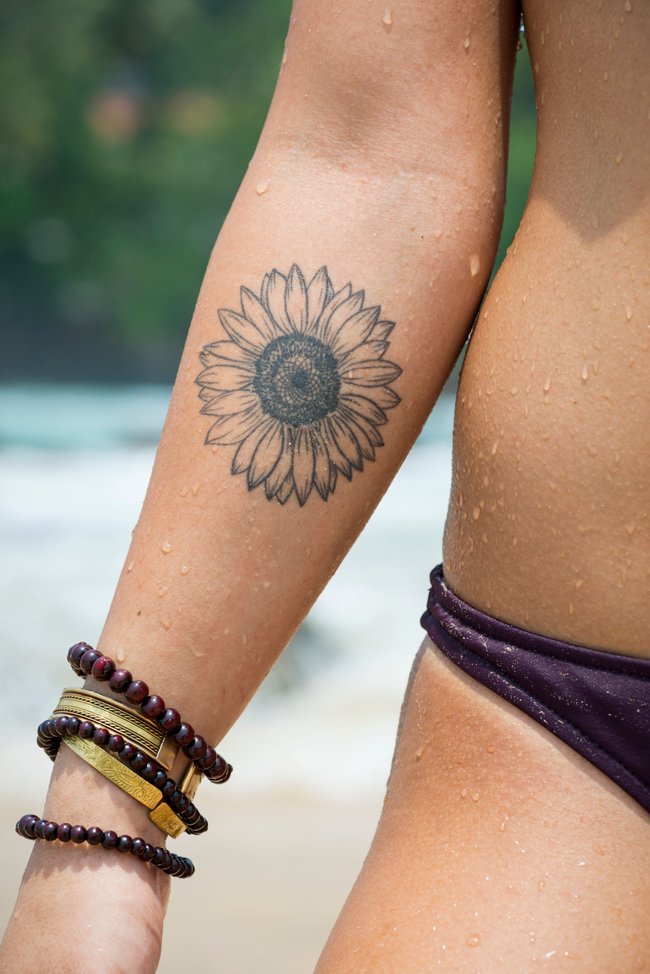 Sonnenblumen-Tattoo