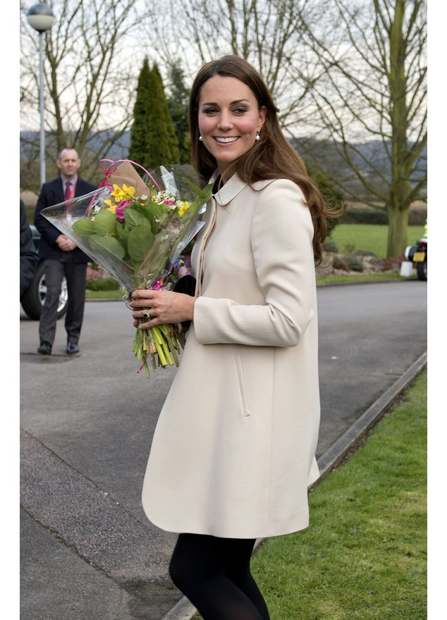 Kate Middleton mit Blumen