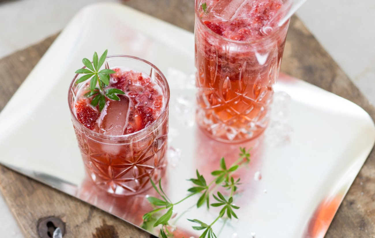 Erdbeer Rosewein Cocktail Erdbeer Rosewein Cocktail