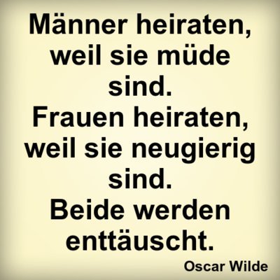 Spruch Ehe Oscar Wilde