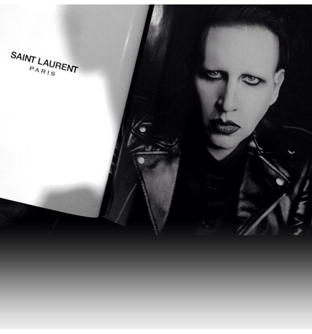 Marilyn Manson wirbt für Saint Laurent Paris Marilyn Manson wirbt für Saint Laurent Paris