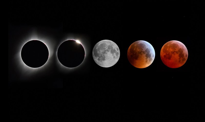 Vollmond und Mondfinsternis