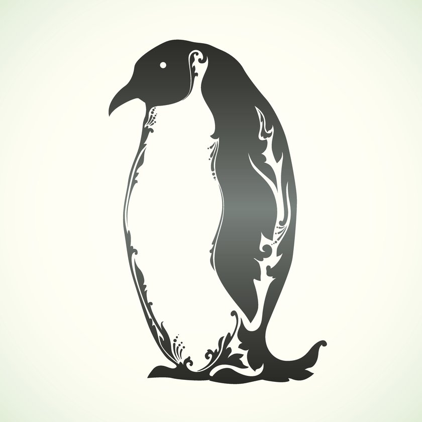 Pinguin-Tattoo Vorlage 14