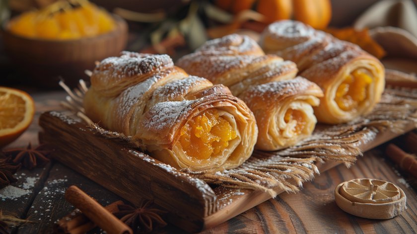 Kürbis-Zimt-Röllchen