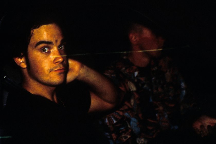 Robbie Williams mit Take That in Berlin.
