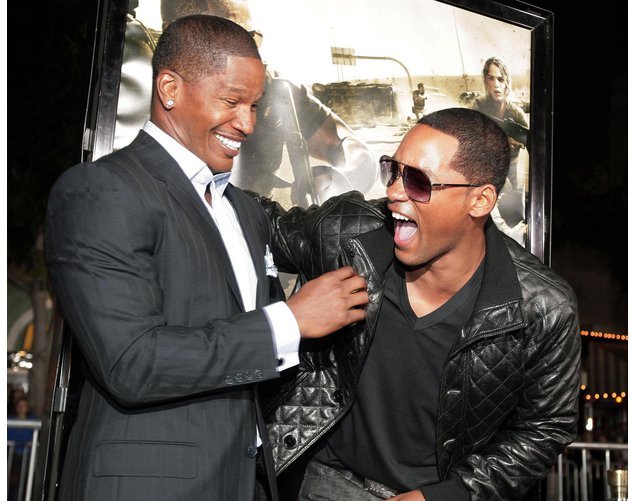 Will Smith und Jamie Foxx lachen Will Smith und Jamie Foxx lachen