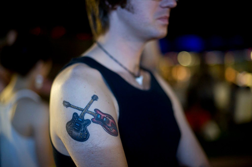 Gitarren Tattoo Gitarren Tattoo