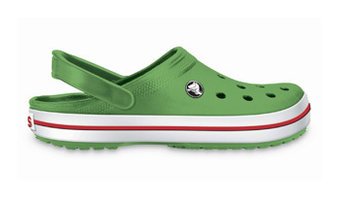 Crocs: Crocband in grün mit Streifen Crocs: Crocband in grün mit Streifen