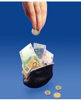 Geldbörse mit Euroscheinen Geldbörse mit Euroscheinen