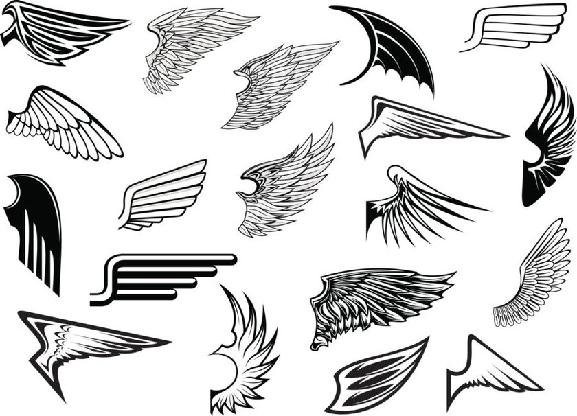 Flügel-Tattoo Vorlage 7