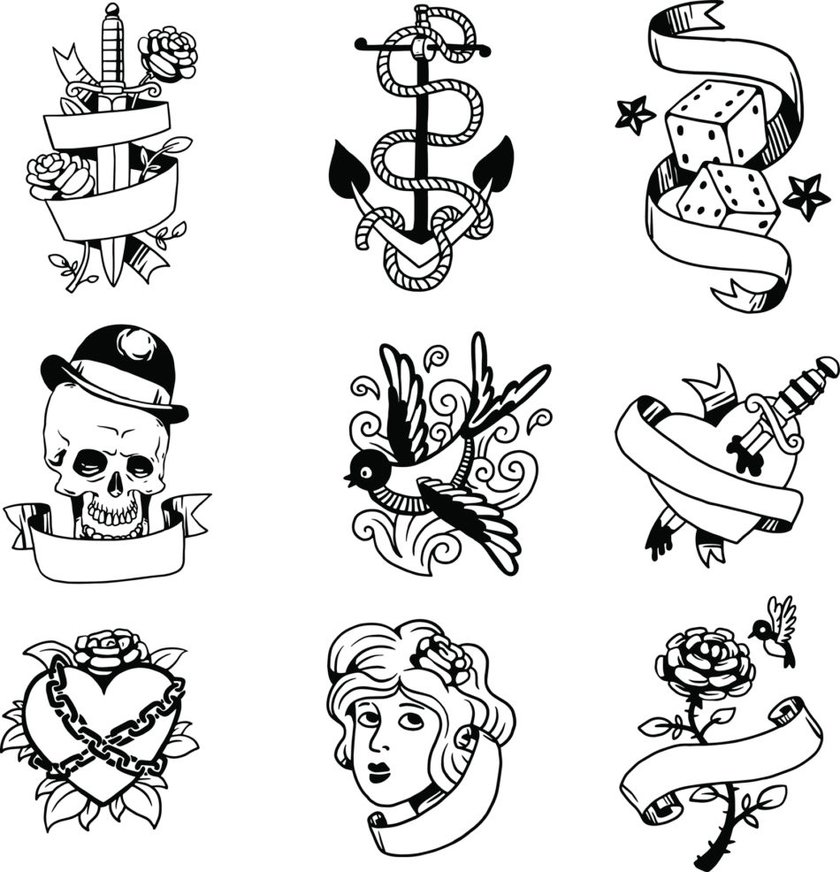Old School Tattoo Vorlagen