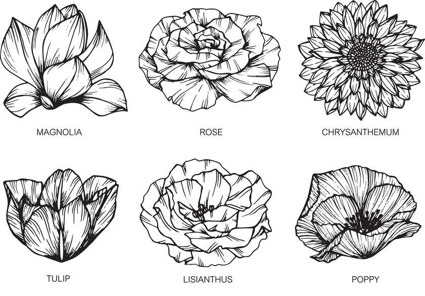 Blumen-Tattoo-Vorlage 2