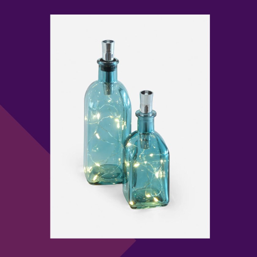 Bonprix Deko - Glasflaschen-Set mit LED-Beleuchtung