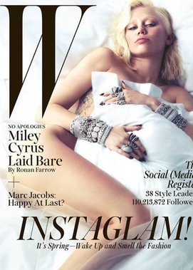Miley Cyrus auf dem Cover der „W“ Miley Cyrus auf dem Cover der „W“