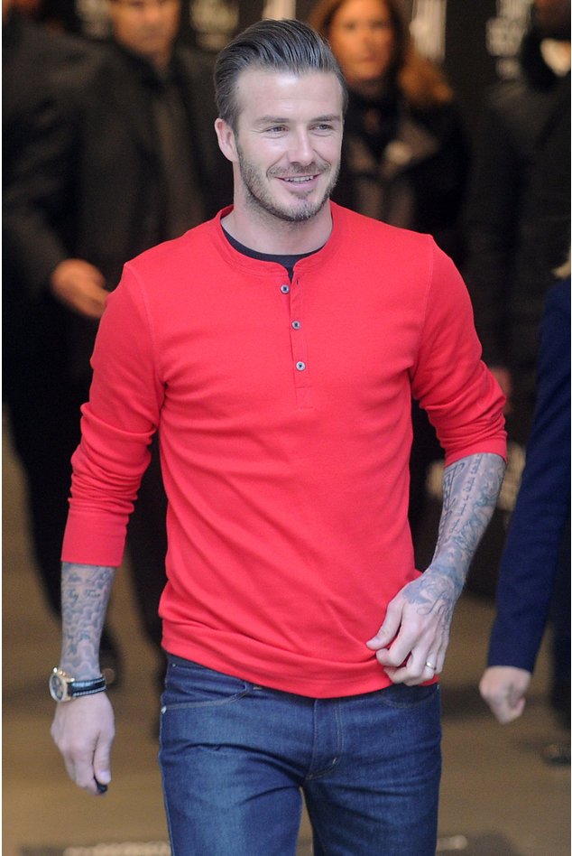 David Beckham bei einer Modenschau in Paris David Beckham bei einer Modenschau in Paris