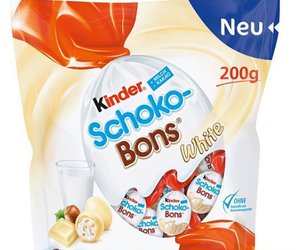 Kinder Schoko-Bons gibt's jetzt mit weißer Schokolade