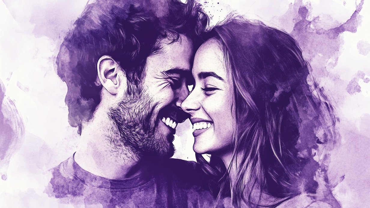 Illustration eines glücklichen Paares